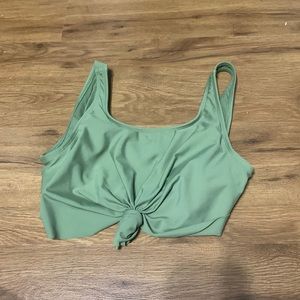 *2 FOR $5* Olive Green knotted swim top Size: Small (3-5) A21 💜